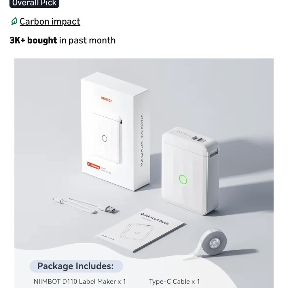 Smart Label Maker with Bluetooth Connectivity - White